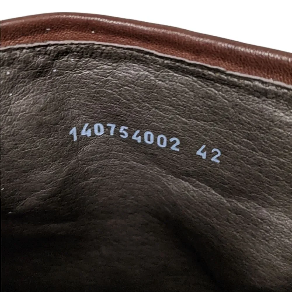 FLY LONDON Brown Leather Flat Booties 42